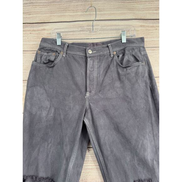 We the Free People Distressed Straight Leg Jeans Women's‎ Size 31 Gray/Purple - Picture 3 of 11